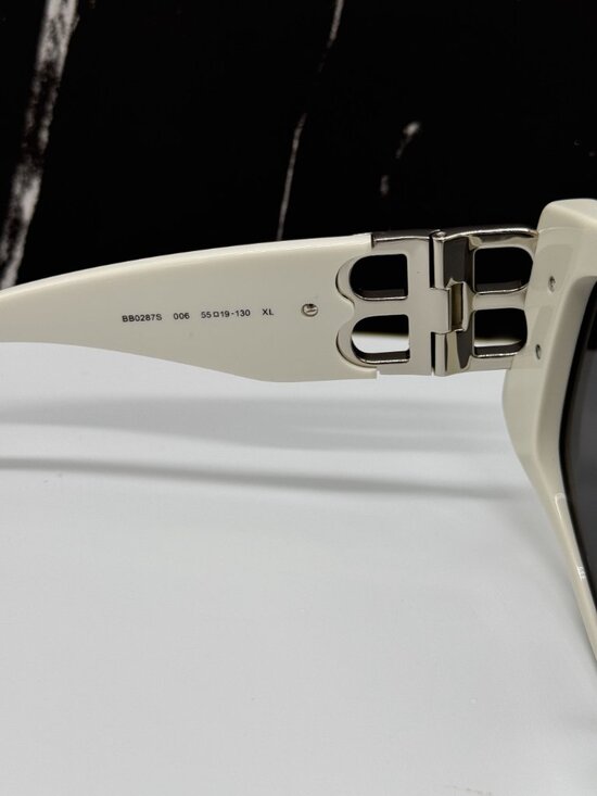 NEW BALENCIAGA BB0287S 006 WHITE CAT EYE WOMEN SUNGLASSES BALENCIAGA EYEWEAR